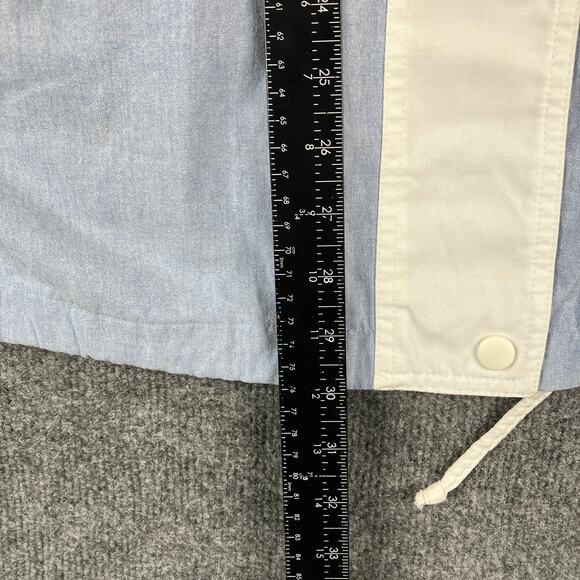 Innovations Windbreaker Mens Size M White Blue Snap Front Vintage 90s Jacket - Picture 4 of 8